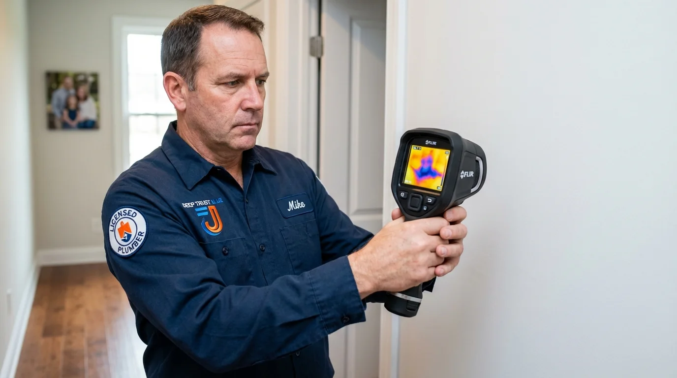 Thermal imaging leak detection by Johns Plumbing LLC in Ferris